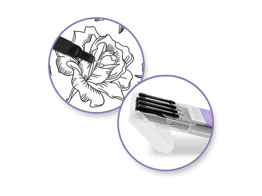 Paper Craft Writer: Black Ink Precision Drawing Pen Value Case