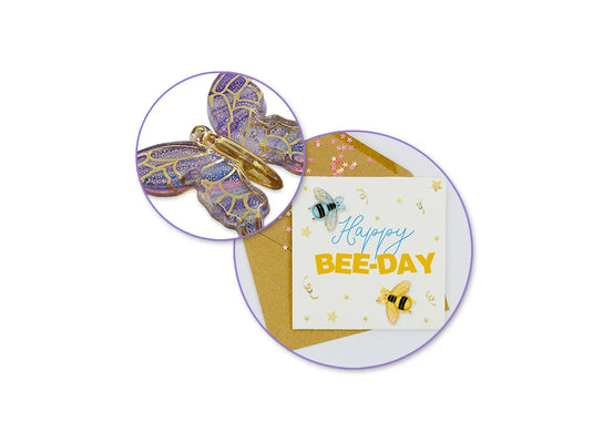 Paper Craft Emb: 3D Acrylic Foil Embellishments Peel-n-Stick D) Butterfly