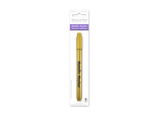 Metallic Marker: 0.7mm Extra Fine Point w/Shaker Ball A) Gold
