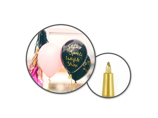 Metallic Marker: 0.7mm Extra Fine Point w/Shaker Ball A) Gold