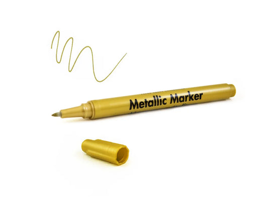 Metallic Marker: 0.7mm Extra Fine Point w/Shaker Ball A) Gold