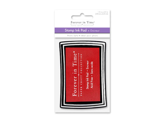 Stamp Ink Pad: 1.5"x2.5" Pigment Solid Color AcidFree K) Really Red