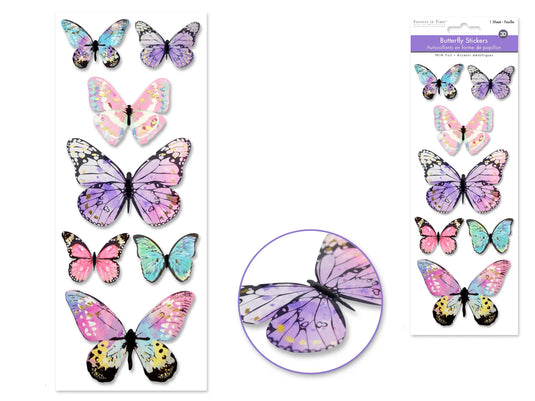 Paper Craft Sticker: 25.5cmx10cm 3D Butterflies B) Style 2