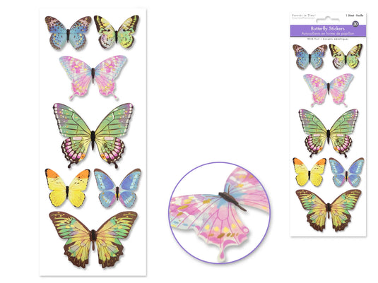 Paper Craft Sticker: 25.5cmx10cm 3D Butterflies C) Style 3