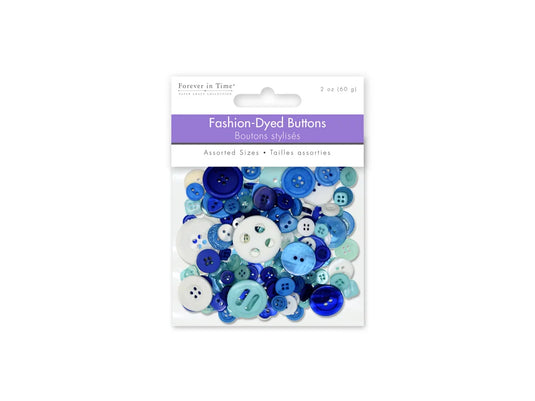 Button Embellishment: 60g Fashion-Dyed Medley A) Sky