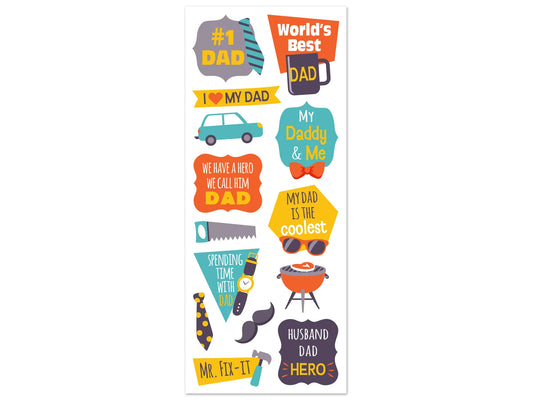 Paper Craft Sticker: 5"x12" Classic Themes 'Clear' Photo Safe H) #1 Dad