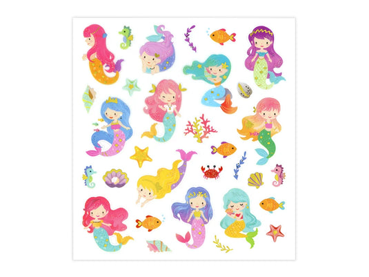 Paper Craft Stickers: 6"x6.5" Dazzle Effects F) Mermaid Tale