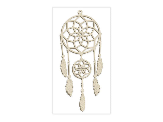 Paper Craft Emb: Laser-Cut Primed Chipboard Accents E) Dream Catcher