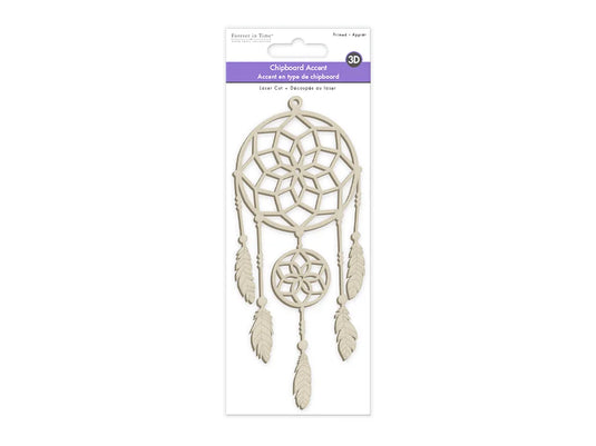 Paper Craft Emb: Laser-Cut Primed Chipboard Accents E) Dream Catcher
