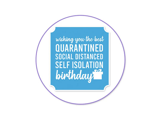Paper Craft Sticker: 5"x12" Classic Themes 'Clear' Photo Safe P) Quarantine Birthday