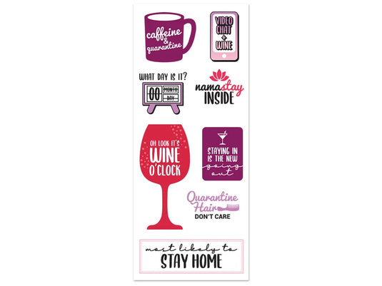 Paper Craft Sticker: 5"x12" Classic Themes 'Clear' Photo Safe N) Quarantining