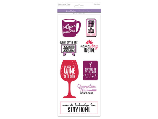 Paper Craft Sticker: 5"x12" Classic Themes 'Clear' Photo Safe N) Quarantining