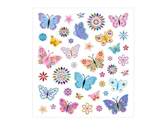 Paper Craft Stickers: 6"x6.5" Dazzle Effects H) Butterfly Fling
