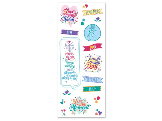 Paper Craft Sticker: 5"x12" Classic Themes 'Clear' Photo Safe V) Inspirational 1