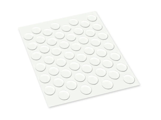 Clear Glue Pads: 1/2" Round 56pc High-Tack Flat Acid free