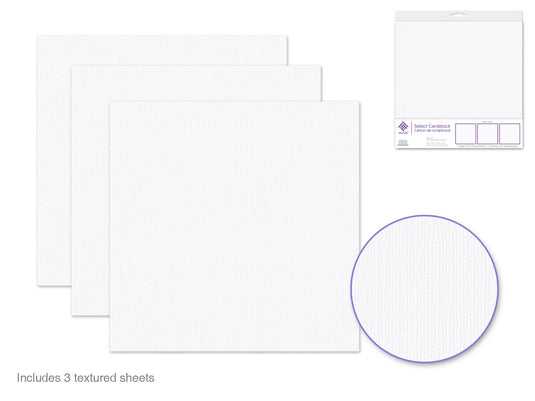 Scrapbook Paper: 12"x12" Textura Select Cardstock Pre-Packaged E) White