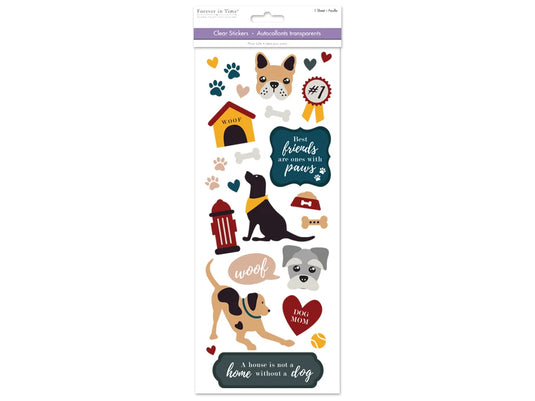 Paper Craft Sticker: 5"x12" Classic Themes 'Clear' Photo Safe X) Dog Lover
