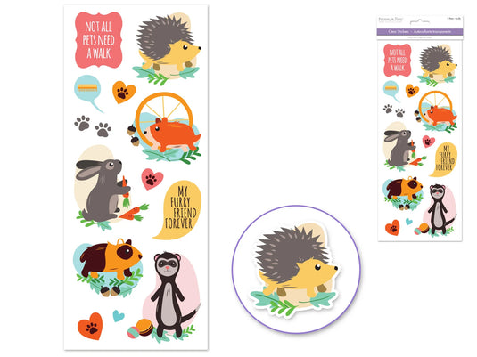 Paper Craft Sticker: 5"x12" Classic Themes 'Clear' Photo Safe Z) Pets World