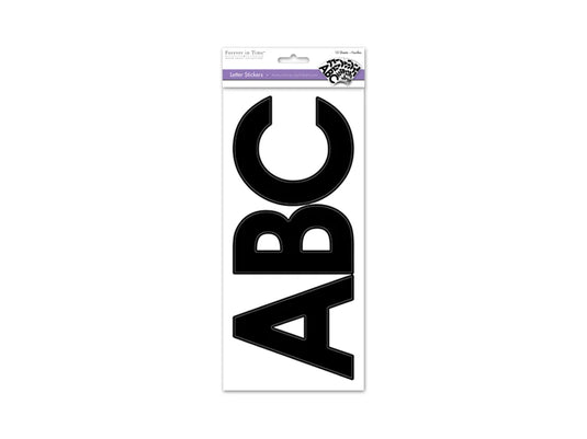 Paper Craft Sticker: 4.5" Giant Letters 10 Sheets A) Large Caps Black