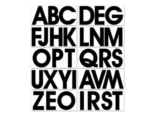 Paper Craft Sticker: 4.5" Giant Letters 10 Sheets A) Large Caps Black