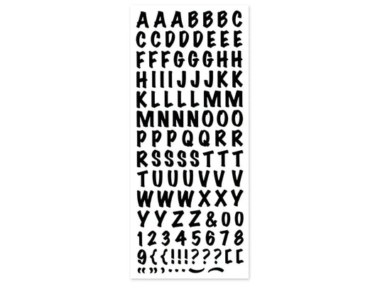 Paper Craft Sticker: 5"x12" Foil Fancy Everyday Themes Clear Photo Safe Q) Black Caps Font