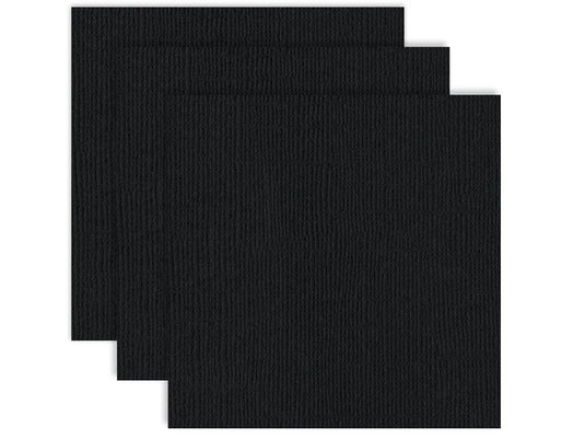 Scrapbook Paper: 12"x12" Textura Select Cardstock Pre-Packaged K) Black