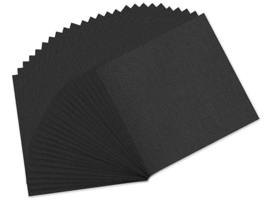 Scrapbook Paper: 12"x12" Textura Select Cardstock Solids A) Black