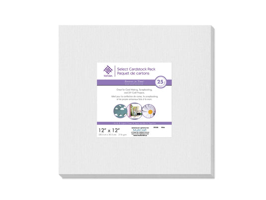 Scrapbook Paper: 12"x12" Textura Select Cardstock Solids B) White