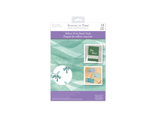 Paper Pads: 5.8"x8.2" Vellum Foil Print Stack Packs 12sheet H) Abstract Dusk