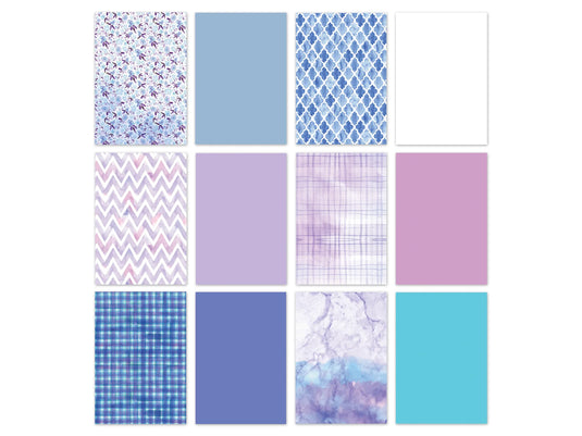 Paper Pads: 5.8"x8.2" Vellum Foil Print Stack Packs 12sheet K) Viola