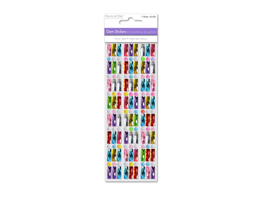 Paper Craft Sticker: 6.8cmx16.8cm Bling Bar Gems D) Multi