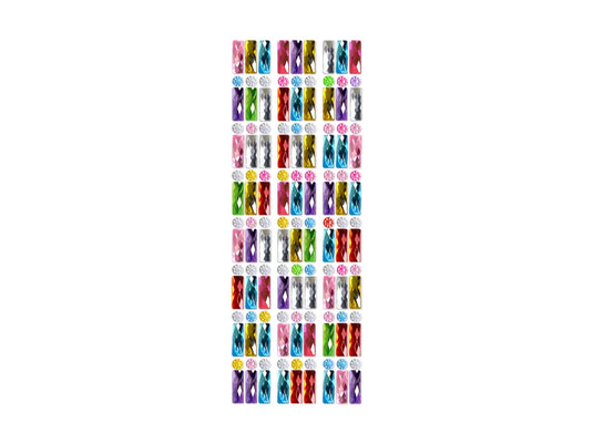 Paper Craft Sticker: 6.8cmx16.8cm Bling Bar Gems D) Multi