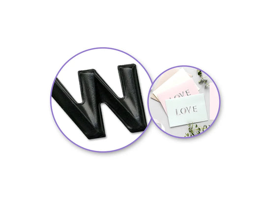 Paper Craft Sticker: 5.7"x9.8" 3D Alpha PVC C) Black