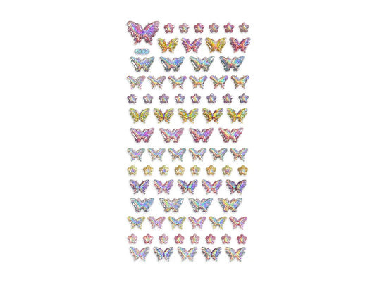Paper Craft Sticker: 3D Epoxy Mini Elements 9x17.5cm M) Florals & Butterflies 2