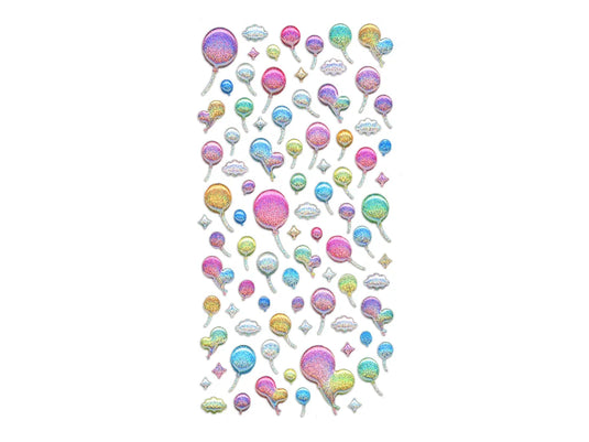 Paper Craft Sticker: 3D Epoxy Mini Elements 9x17.5cm A) Balloons
