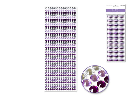 Paper Craft Sticker: 6mm Gem Lines 504pc Value-Pack D) Viola