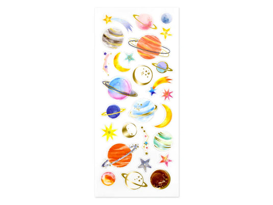 Paper Craft Sticker: 10cmx23cm Foil Fancy C) Outer Space