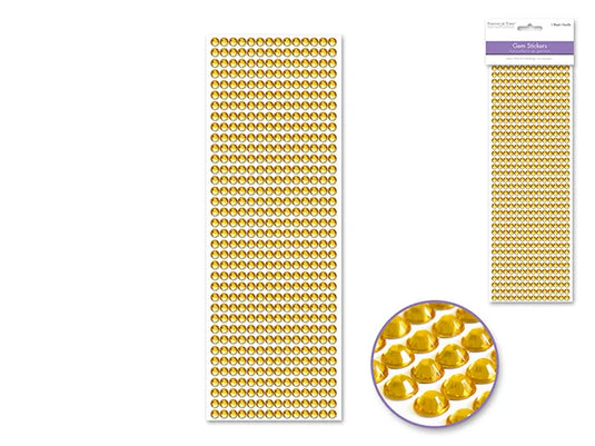 Paper Craft Sticker: 6mm Gem Lines 504pc Value-Pack A) Gold