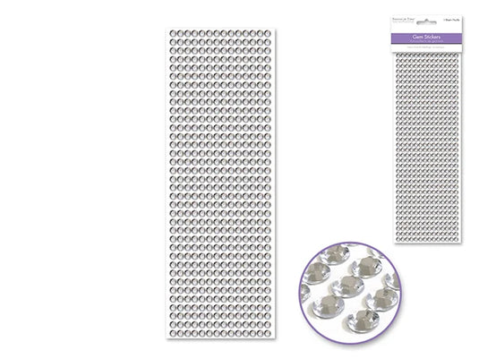 Paper Craft Sticker: 6mm Gem Lines 504pc Value-Pack B) Crystal