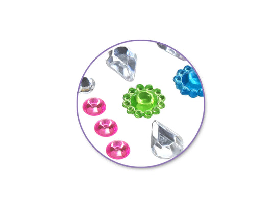 Paper Craft Sticker: 10cmx27cm Jewel Borders P) It's Raining Gems