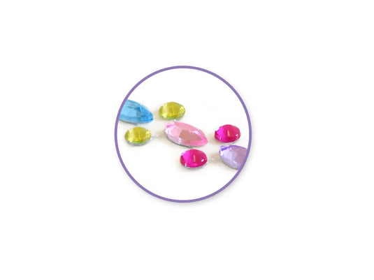 Paper Craft Sticker: 10cmx27cm Jewel Borders T) Gem Medley Strip 2