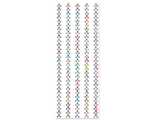 Paper Craft Sticker: 10cmx27cm Jewel Borders T) Gem Medley Strip 2
