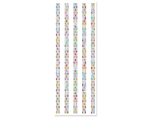 Paper Craft Sticker: 10cmx27cm Jewel Borders U) Gem Medley Strip 3