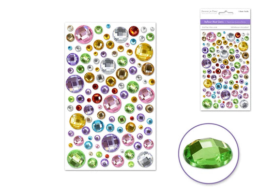 Paper Craft Sticker: 3.93"x5.9" Balloon Blast Gems B) Multicolor