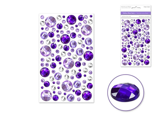 Paper Craft Sticker: 3.93"x5.9" Balloon Blast Gems C) Viola