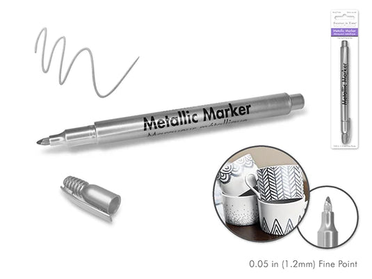 Metallic Marker: 1.2mm Fine Point B) Silver