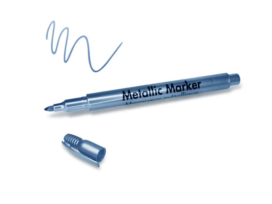 Metallic Marker: 1.2mm Fine Point C) Blue Steel