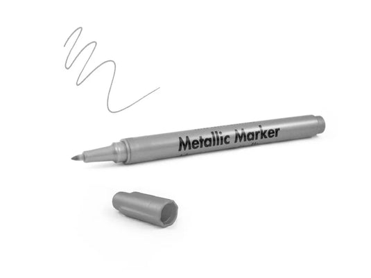 Metallic Marker: 0.7mm Extra Fine Point w/Shaker Ball B) Silver