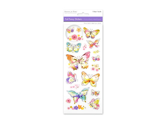 Paper Craft Sticker: 10cmx23cm Foil Fancy B) Butterfly