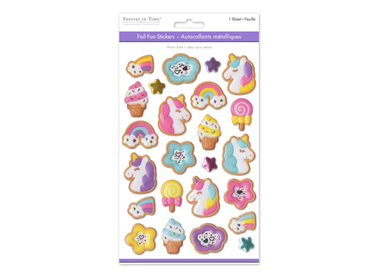 Paper Craft Sticker: 5.5"x8.3" Foil Fun 17) Unicorn Treats
